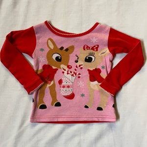 Rudolph 2T holiday pajama top